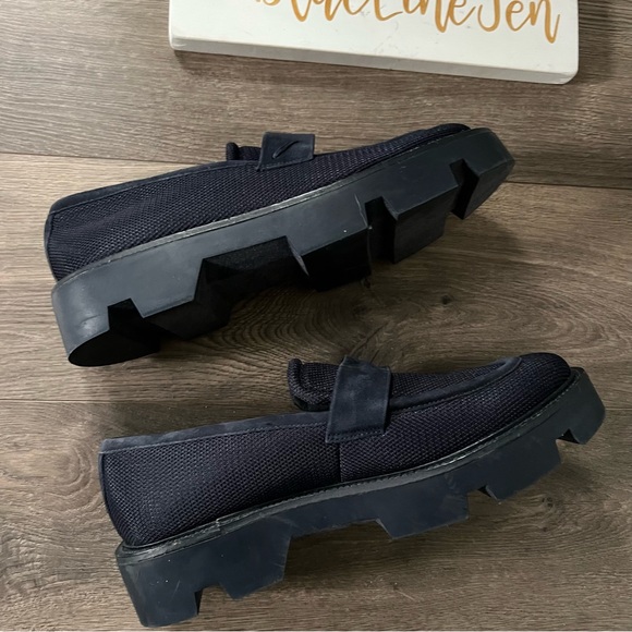 Sarto by Franco Sarto Ream Lug Sole Platform Navy Loafers - Picture 5 of 7